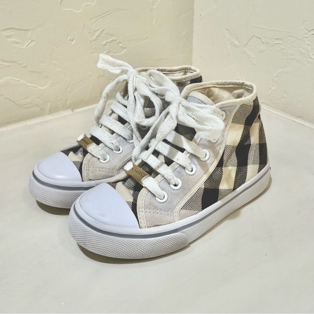 Burberry High-Top Check Sneakers